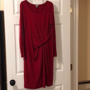 J. Jill twist front red dress